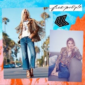 FP ✨NWOT Chelsea Release Hem Crop Kick Flare Jeans